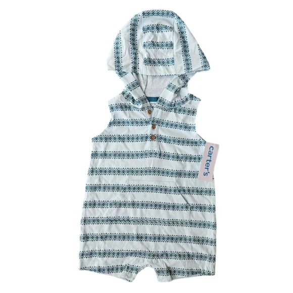 Carters Hooded Romper 9 Months - Picture 1 of 6